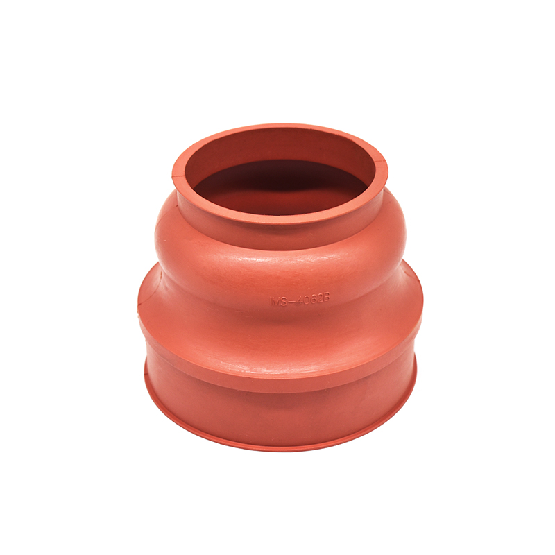 How does the rubber dust cover effectively extend the service life of the automobile suspension system?